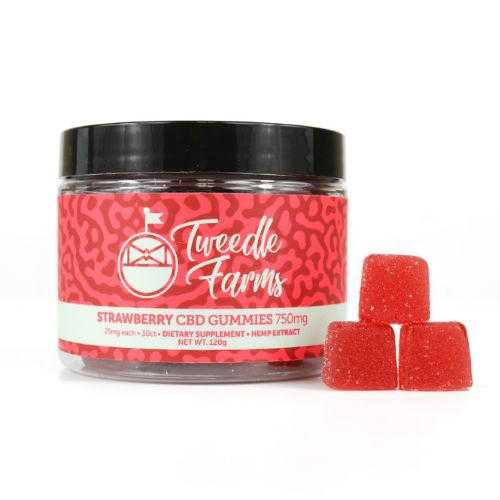 CBD Gummies • 750mg • 30ct • Strawberry Gummies Tweedle Farms