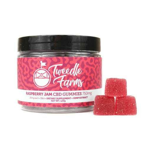 CBD Gummies • 750mg • 30ct • Raspberry Jam Gummies Tweedle Farms