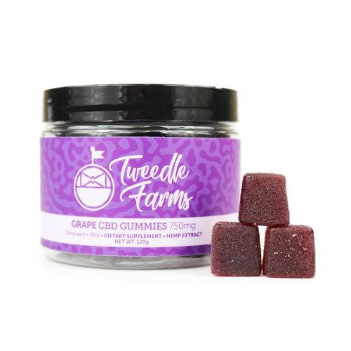 Tweedle Farms CBD Gummies • 750mg • 30ct • Grape 