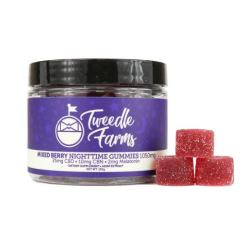 Tweedle Farms Nighttime Gummies • 1050mg • 30ct • Mixed Berry 